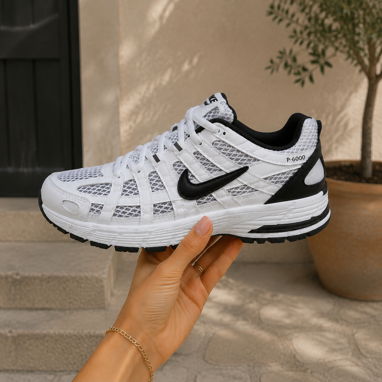 Nike P-6000 BRANCO PRETO