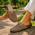 Mule camurça Khaki