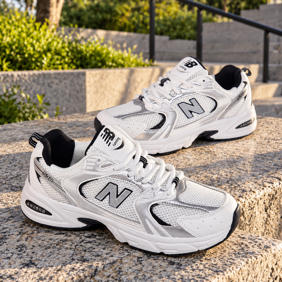 New Balance 530 branco preto