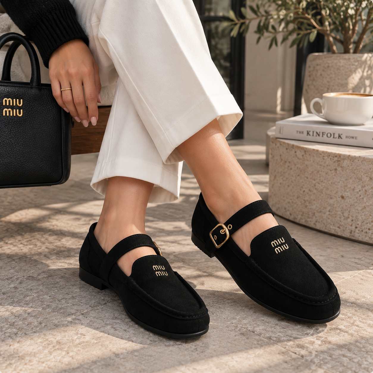 Loafer miu miu preto