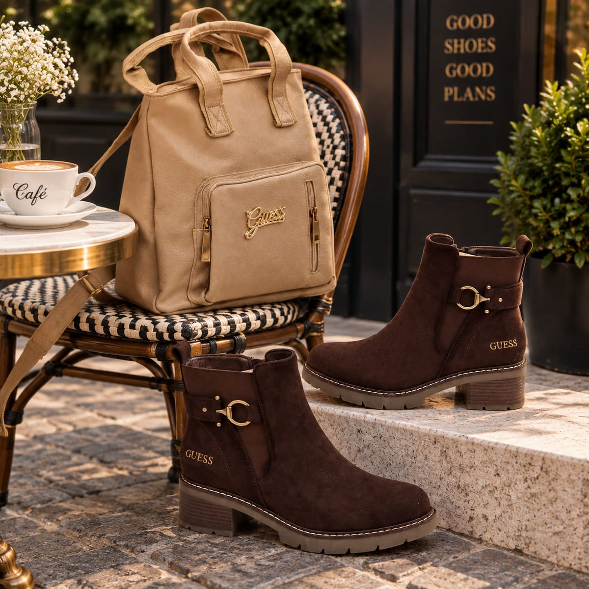 Conjunto Mochila e botas